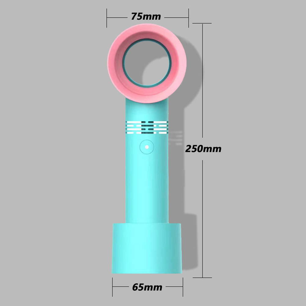 Table Fan Using Gears Bladeless Fan Handheld USB Rechargeable 3 Gears Mi... – Vicedeal