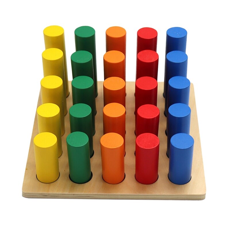 Holzspielzeug, fingergreifbrett, farbstecker, lernspielzeug, sensorisches training, farbunterscheidungsbrett: Default Title