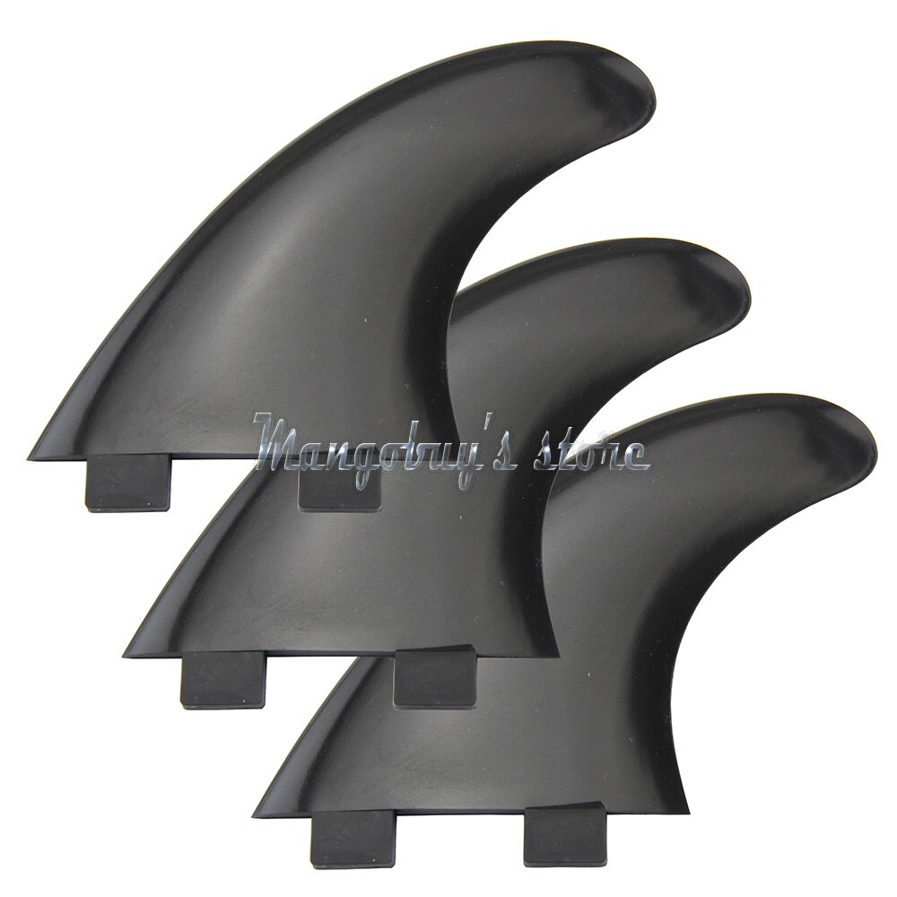 3 PCS/Set Black White Surfboard Fins For FCS Plastic Sup Board Accessories Surf Stand Up Paddle Windsurf: Black