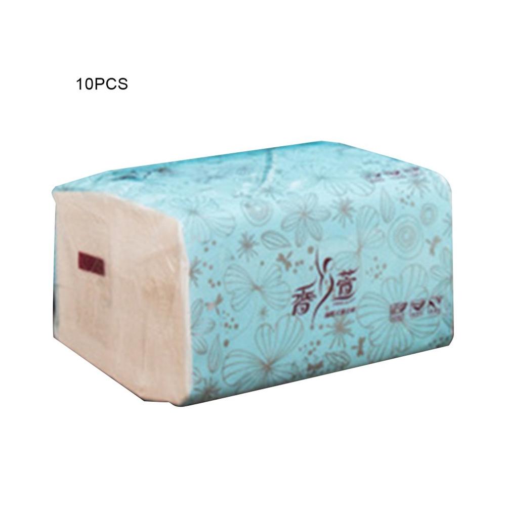 10 Bags Of Wettable Tissue Paper 3-Layer Thick Natural Wood Paper Towels Skin-Friendly For Baby For Family Restaurant