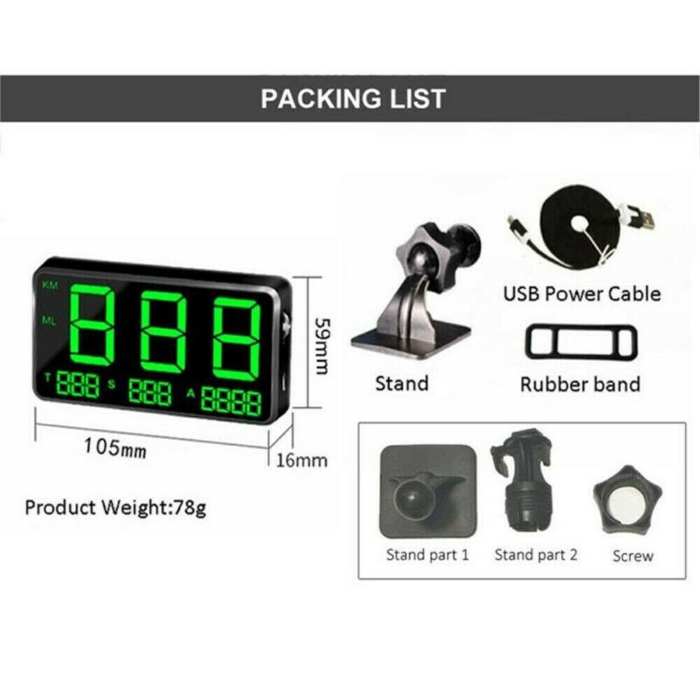 Digital GPS Speedometer Overspeed Warning Safe Automobiles Replacement Parts Gauges For Car Motorcycles