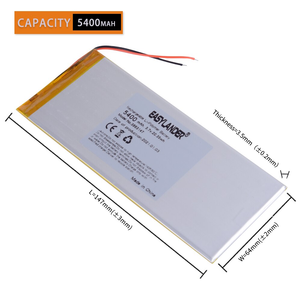 Li-polymer Rechargeable Battery compatible with the k1 shield tablet Nvidia Shield 147*63*3.8mm