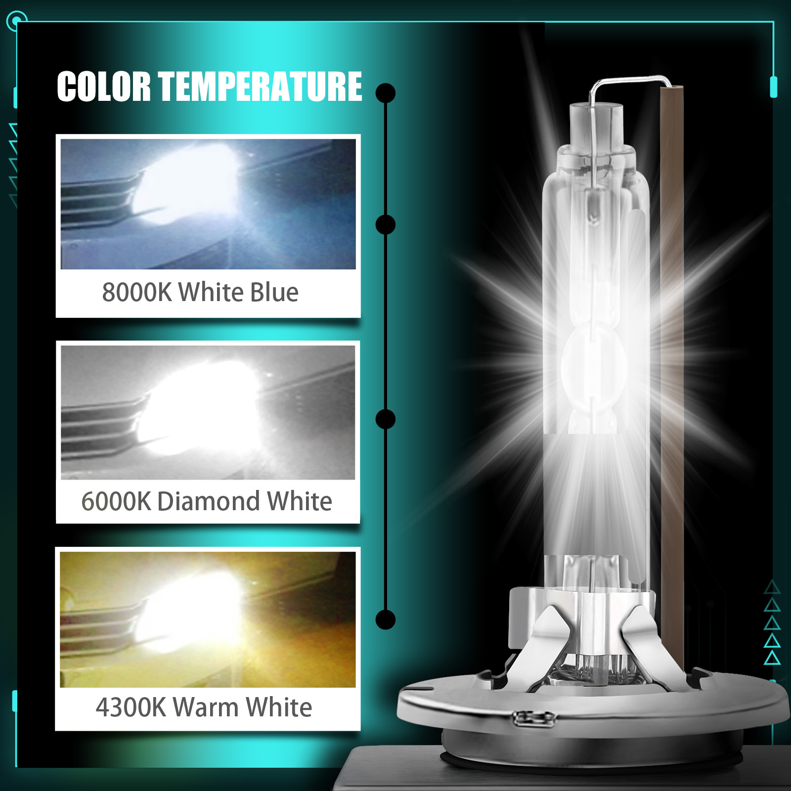 2 Stuks 12V 35W D2S D2R Hid Lamp Cbi Hid Xenon Koplamp Lamp 12000LM Super Heldere Auto Koplamp licht 4300K 6000K 8000K
