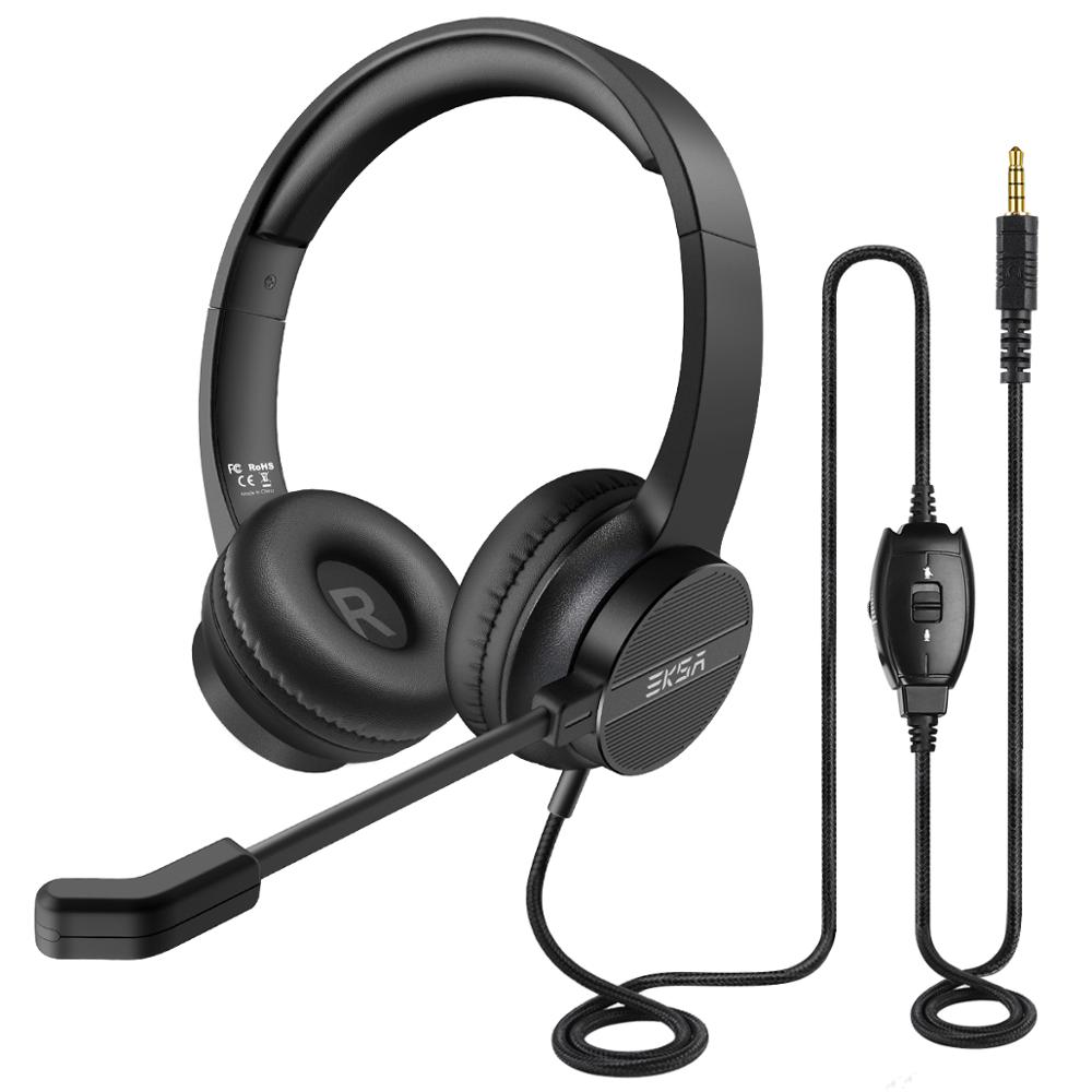 EKSA – écouteurs filaires H12 avec Microphone, pour PC/PS4/Xbox, casque de jeu, Centre d&#39;appels intra-auriculaires, 3.5mm, circulation, ordinateur: Default Title