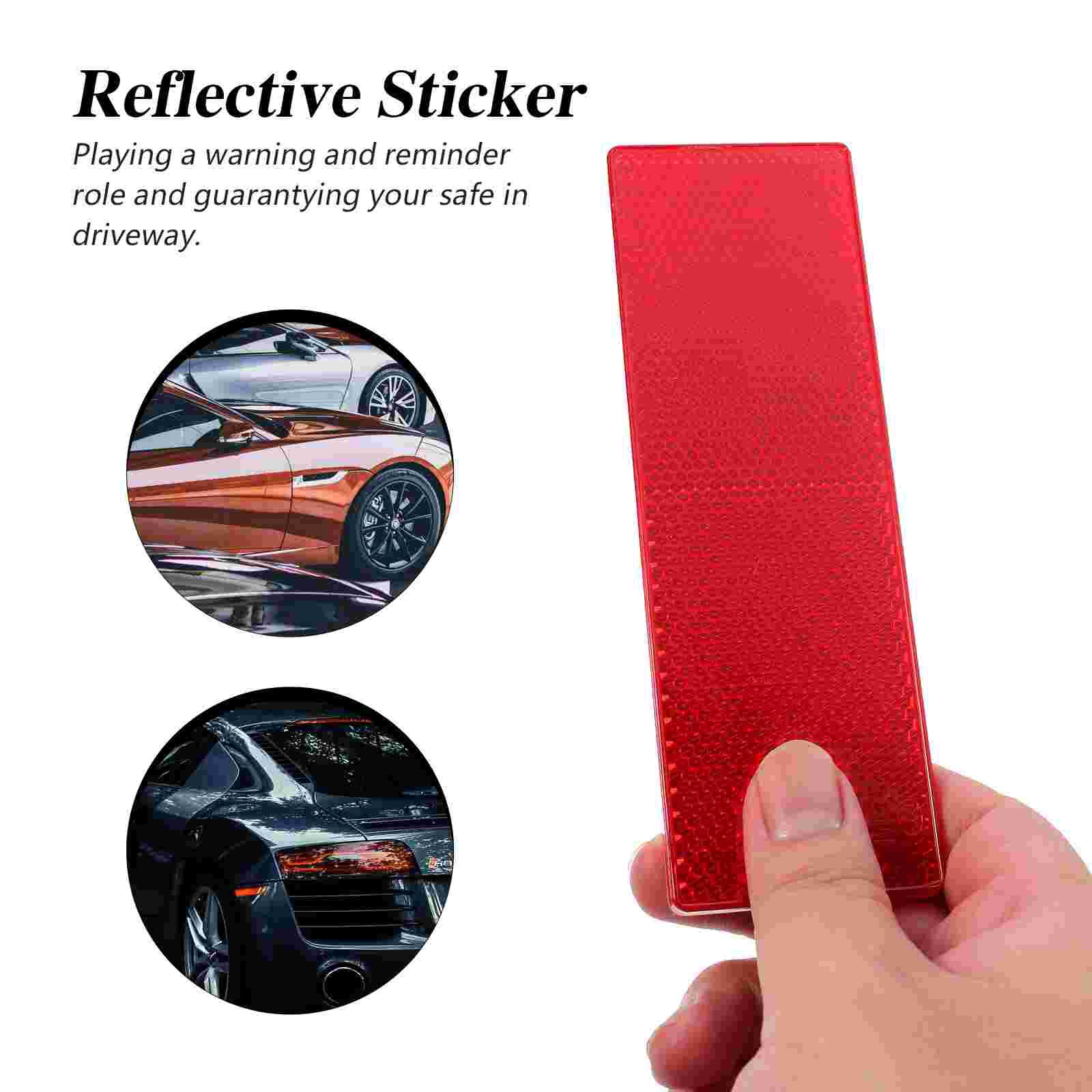 24pcs Bumper Reflective Stickers Car Body Reflector Auto Reflective Stickers