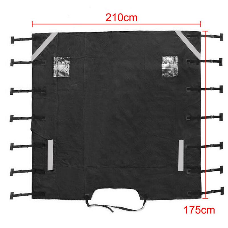 220Cm X175cm Caravan Front Towing Cover Universal Towing Cover Reflecterende Strip Protector Covers Stofdicht