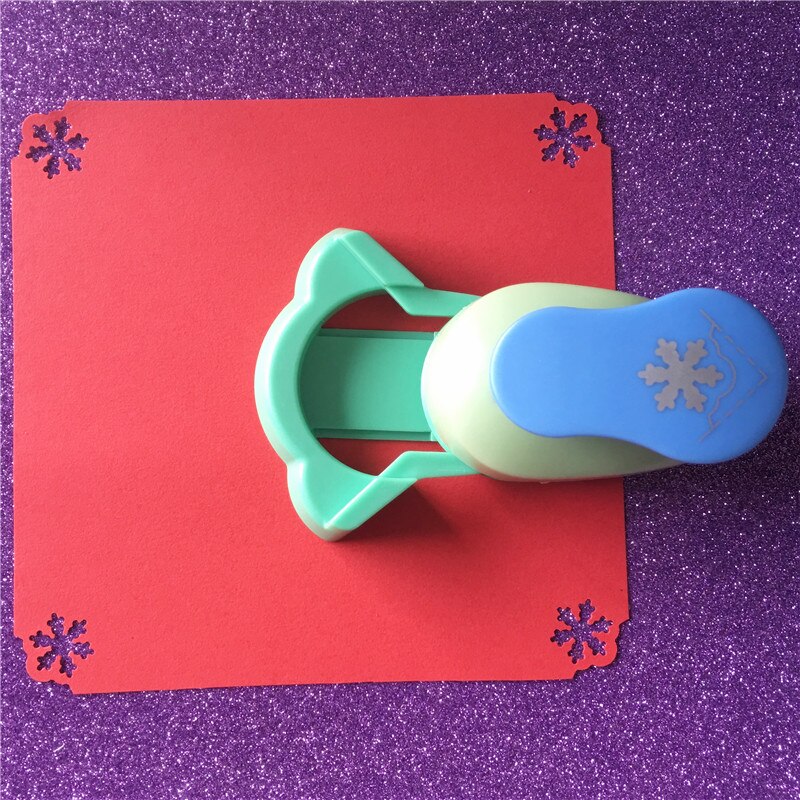 Jul snöflinga hörn punch själv gräns hantverk punch snö hål punch pappersskärare prägling cortador de papel de scrapbook
