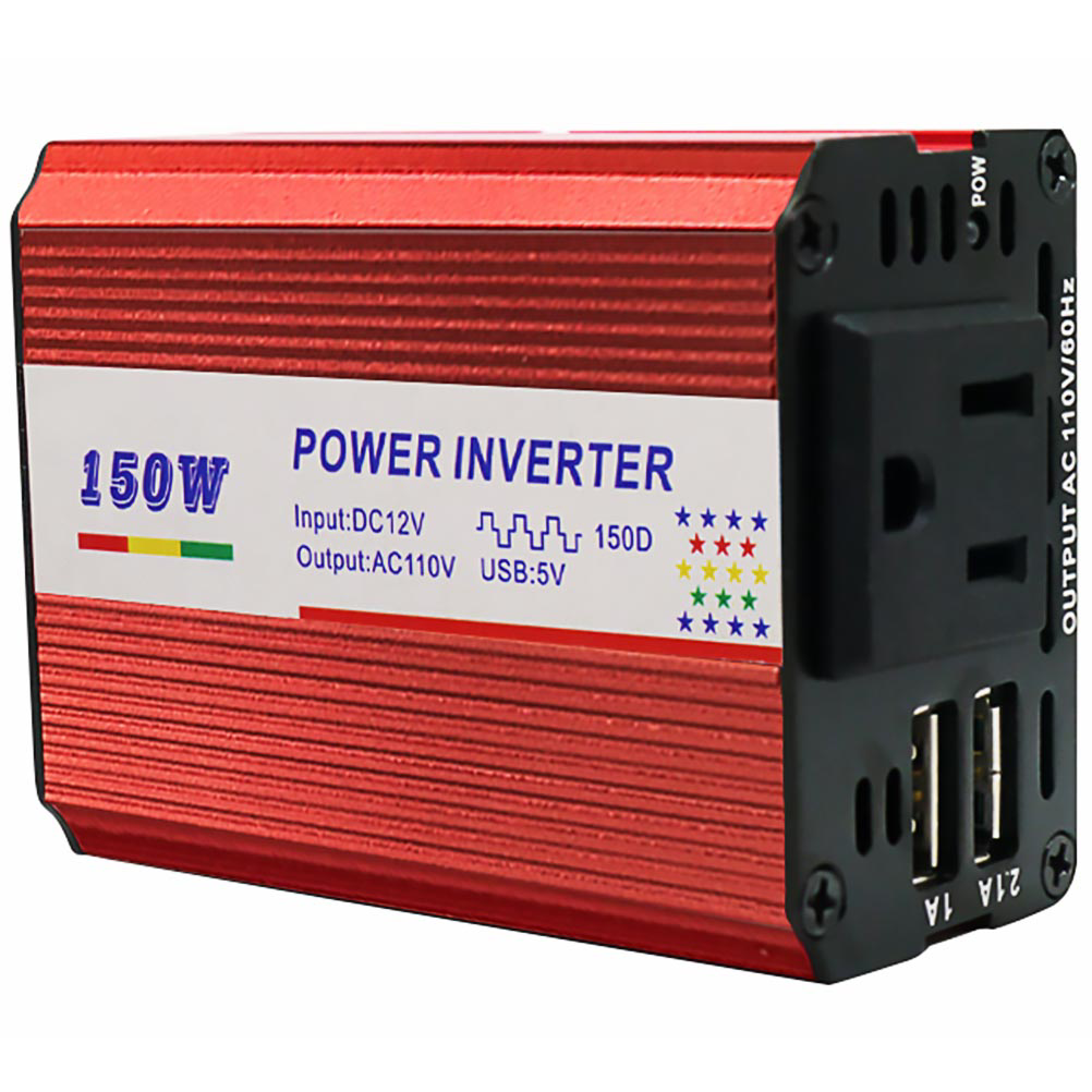 1 Set Dual USB Charger DC 12V to AC 220V Voltage Converter