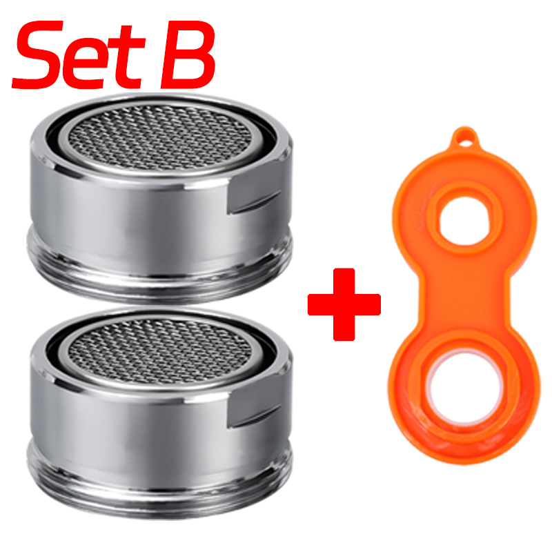 10/1pcs Brass Faucet Aerator 24mm Replaceable Parts Tap Filter Nozzle Saving Water Kitchen Bathroom Sink Thread Faucet Bubbler: Lavender