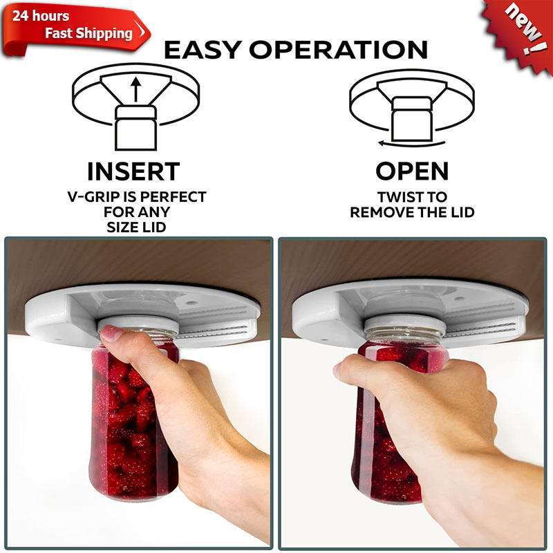 Armadietto apriscatole multifunzione sotto lo strumento di apertura del barattolo Bottiglia professionale Apri rapido Rimozione rapida del coperchio Accessori da cucina