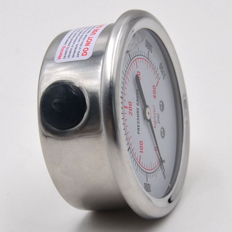 1/4 NPT Automotive Oil Pressure Gauge Instrument Hydraulic Meter 0-5700 PSI Gauge