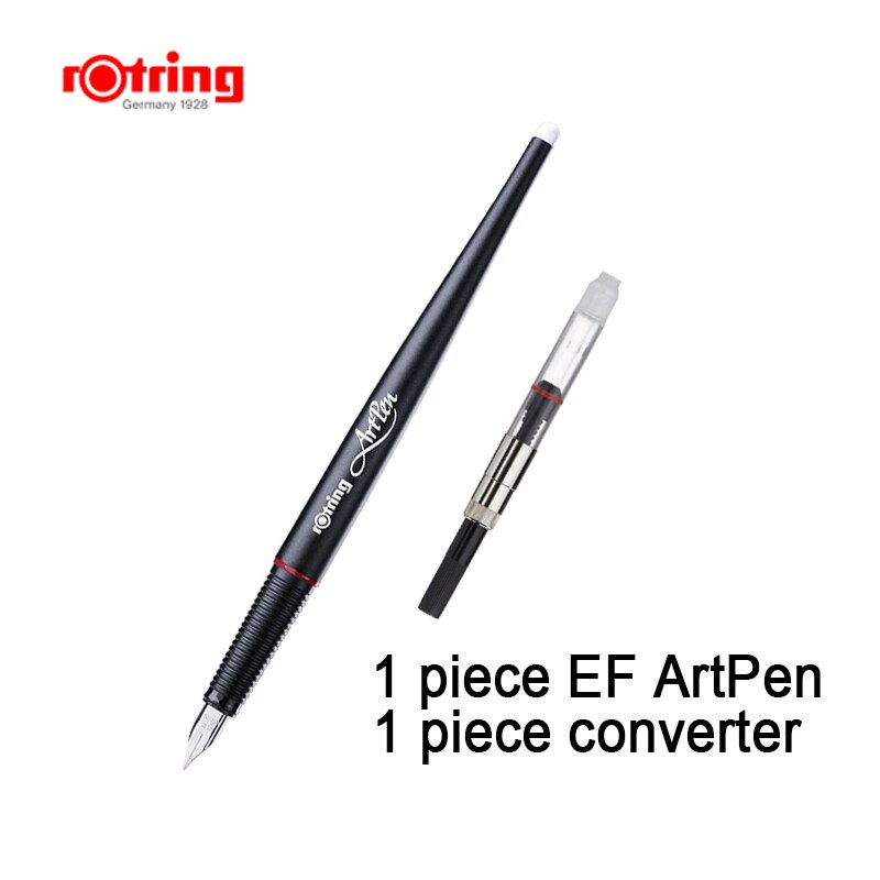 rotring Art Pen Sketch Fountain Pen drawing EF/ F/M/ B/1.1mm/1.5mm/1.9mm/2.3mm 1 Piece: EF and converter