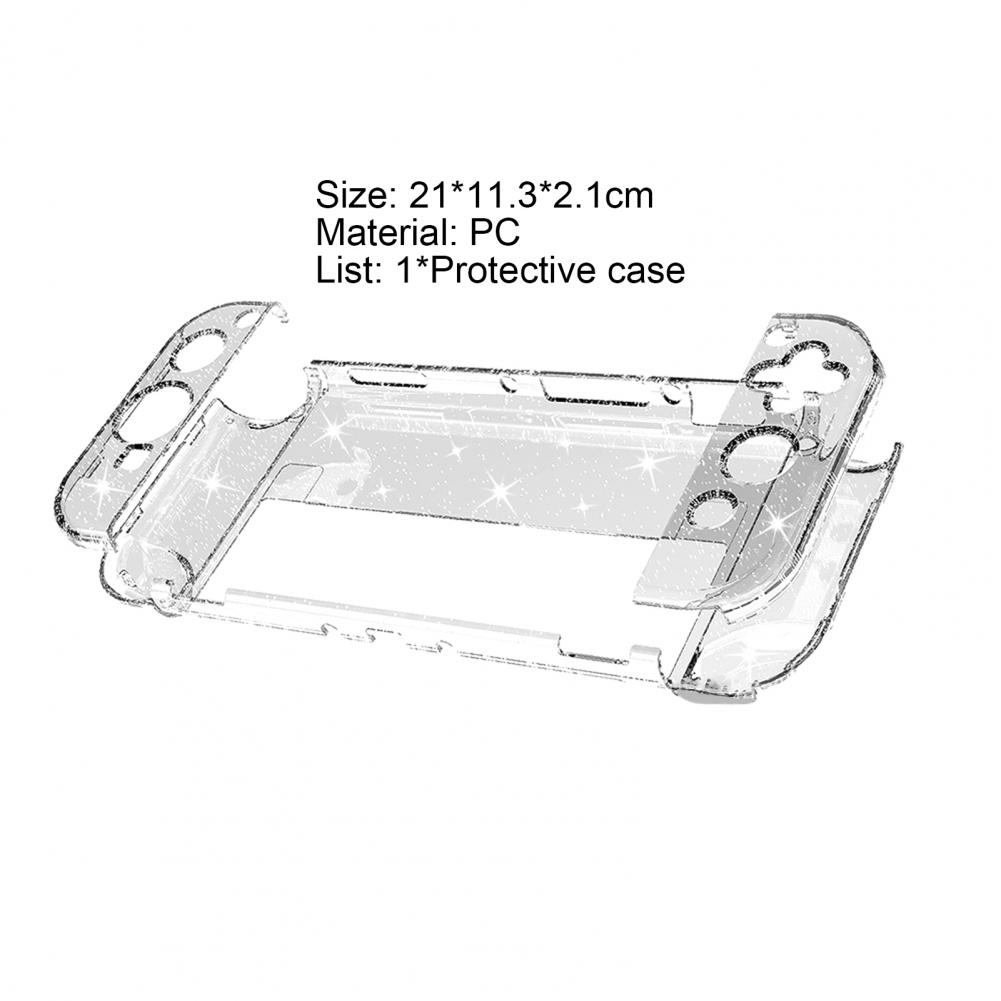 Console de jogo escudo protetor à prova de choque capa de console de jogo transparente transparente caso de computador rígido para interruptor oled