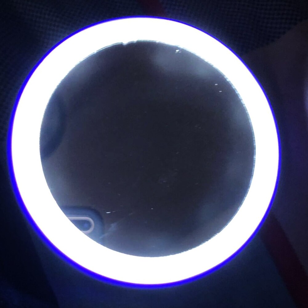 Espejo portátil de mano para maquillaje, espejo Led para damas, espejo de mano cosmético y espejos LED de viaje con sensor de belleza para chicas: BLUE LED