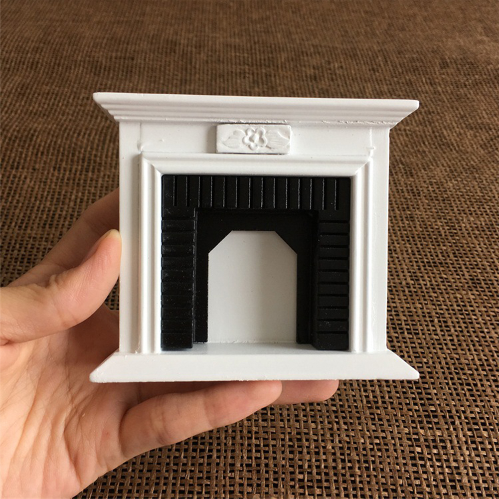 1:12 dekoration Weihnachten Party Miniatur Leichte Möbel Spielzeug Cafe Kamin Ornament Wand Requisiten Freistehende Puppe Haus