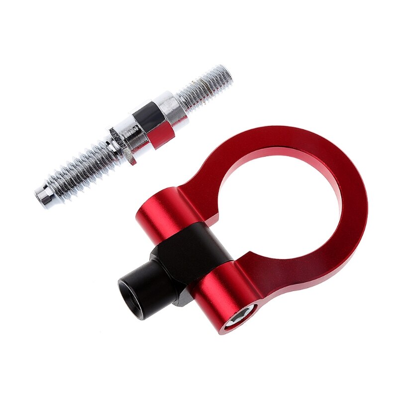 AUniversal Racing Towing Car Tow Hook Fit For BMW E46 E81 E30 E36 E90 E91 European Car Auto Trailer Ring Car Accessories: Red