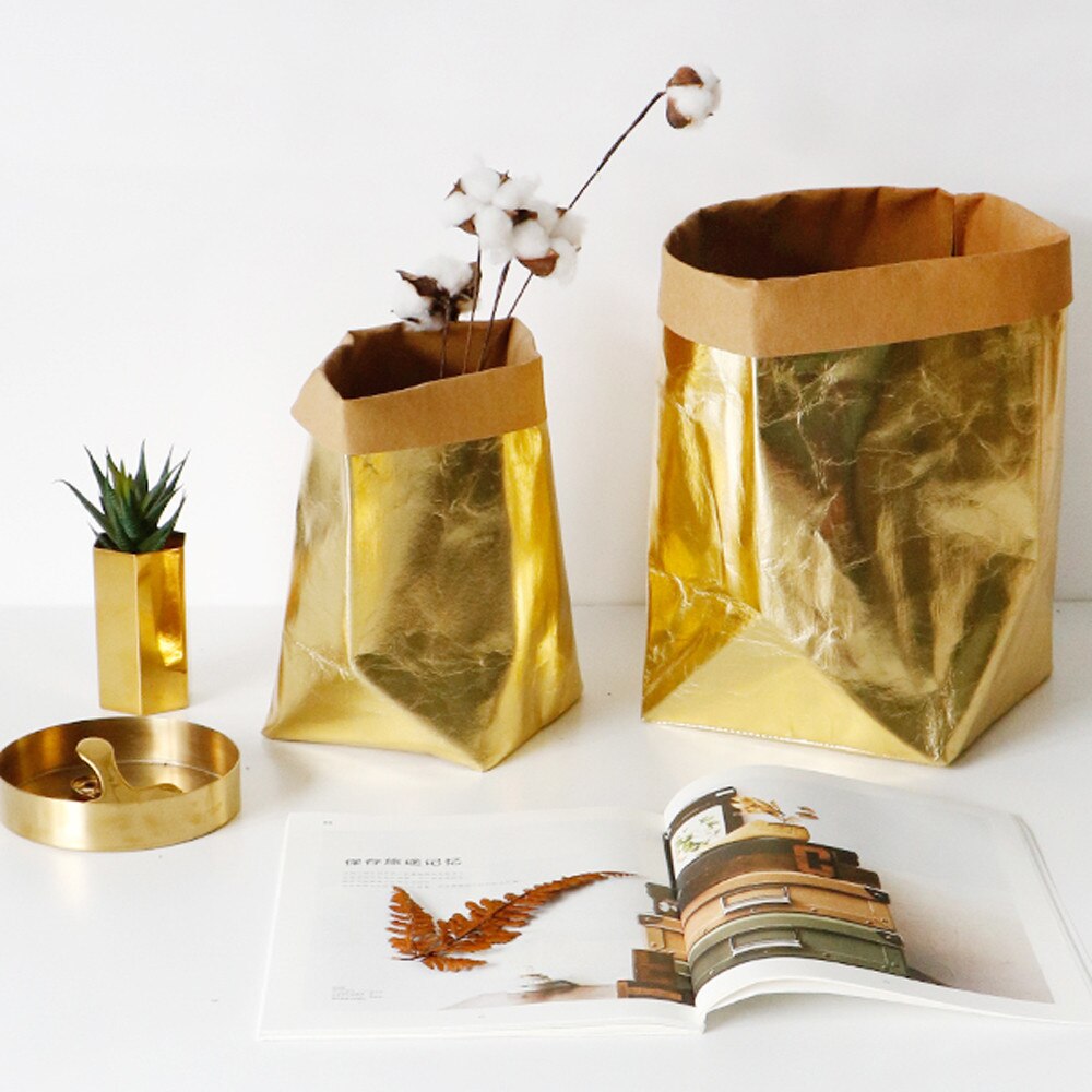 25# Washable Kraft Paper Bag For Plant Seeds Flowers Pots Multifunctional home Storage Bag Reusable Durable Storage Bags Сумка