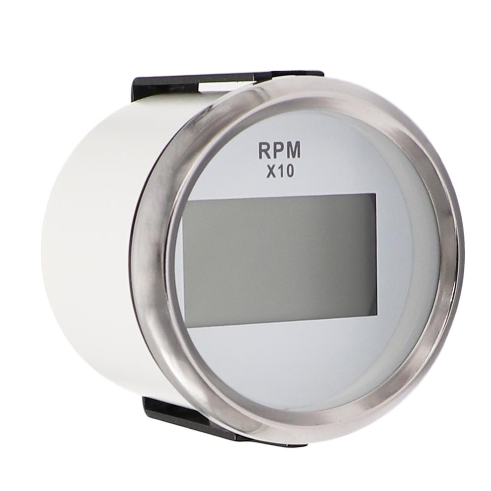 52mm Digital Tachometer 0~9990 RPM Marine Tachometer With Hourmeter Red Backlight Fit For Car Truck Boat Tacho Gauge Sensor