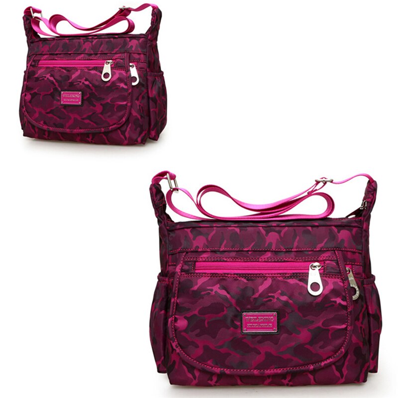 bolso mujer bolsos imitacion marcas de lujo bolsos de mujer bolsos mujer lujo Bolso de hombro de para mujer, a la de nailon bandolera, resistente al agua, de gran capacidad: rose red