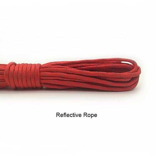 Reflekterande paracord 550lb 7 tråd 100ft 100 fot /31 meter överlevnad 7 tråd fallskärm paracord 550 fallskärm fallskärm: Röd / 10m