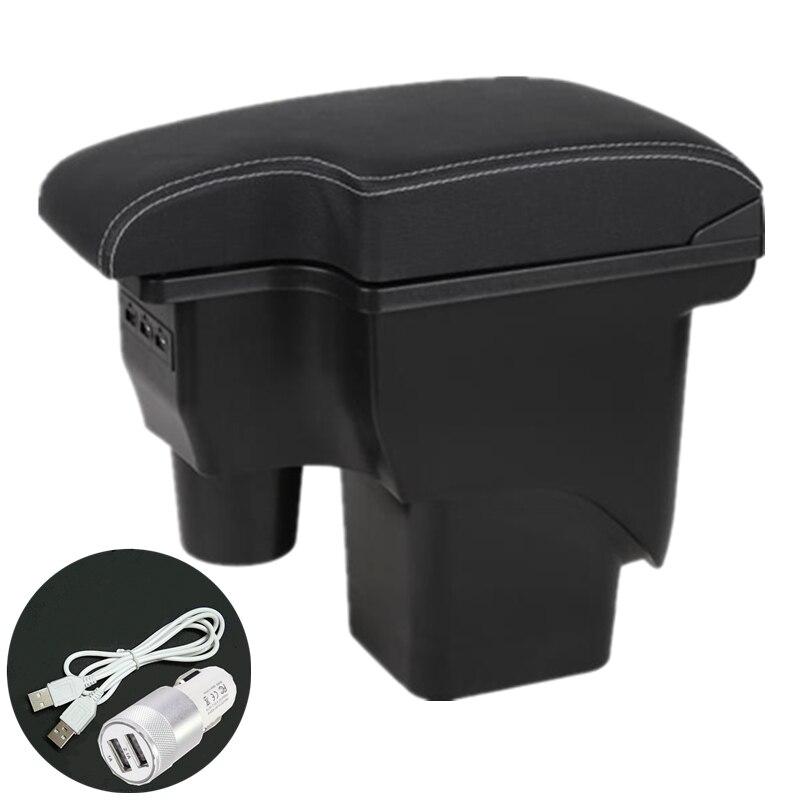 Voor Ford Focus 2 Armsteun Doos Voor Ford Focus 2 Mk2 Auto Armsteun Doos Auto Accessoires Nterior Retrofit Onderdelen Center opbergdoos Usb: Artificial Leather W