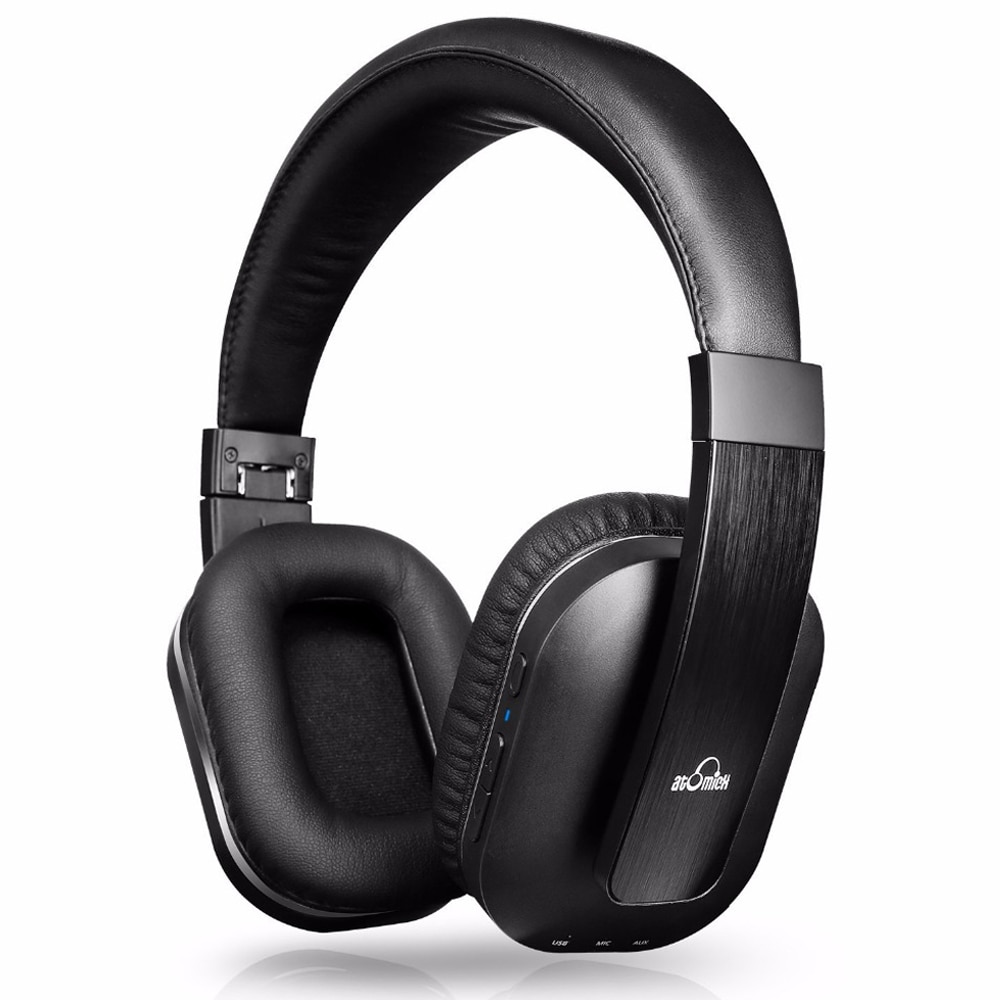 IDeaUSA S204 sur l'oreille pliable sans fil Bluetooth casque réduction de bruit son Surround avec apt-x jusqu'à 14 heures de lecture