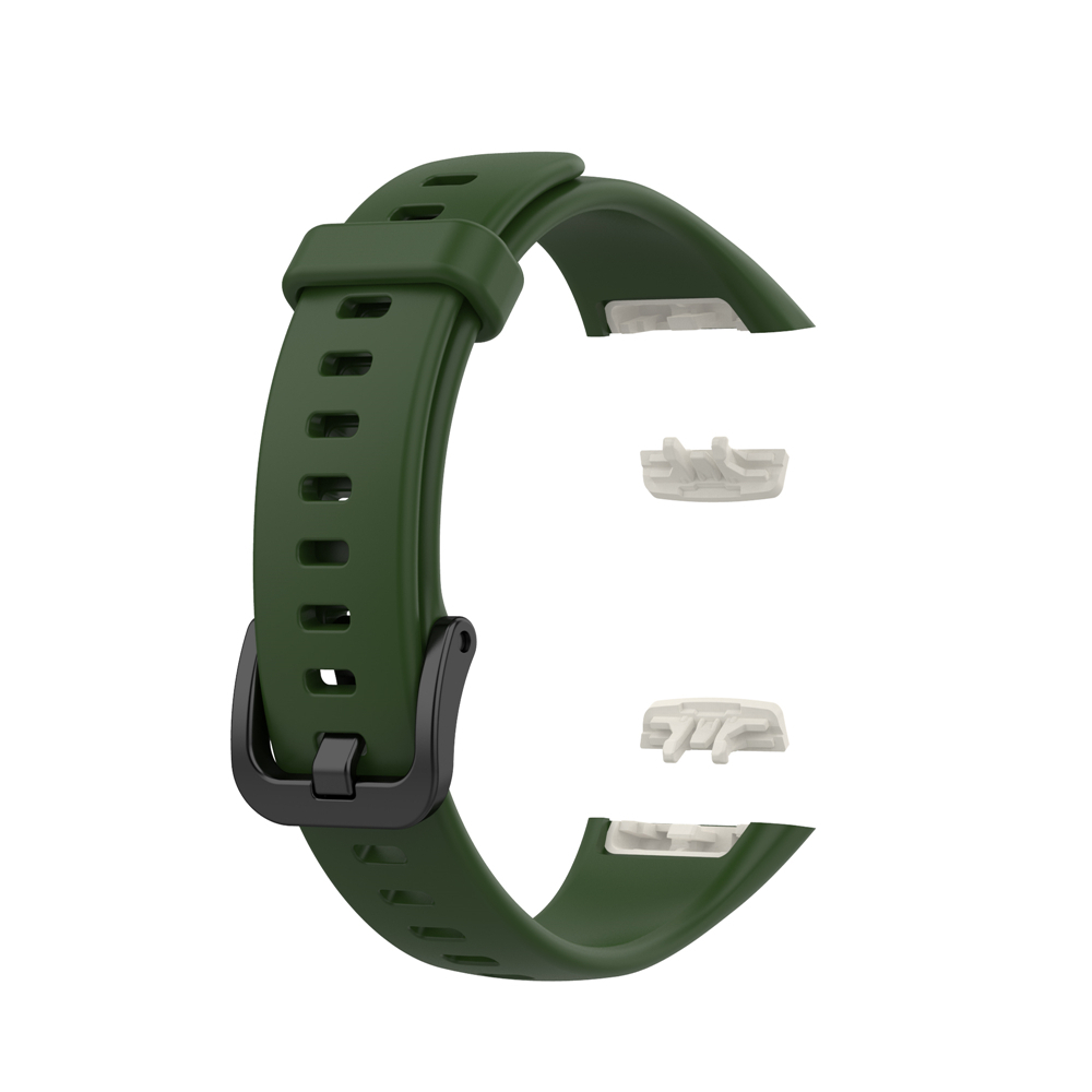 Bracelet de montre Sport en Silicone pour Huawei Honor Band 6 7 Bracelet de montre intelligente remplacement Original pour Huawei Band 6 7 Bracelet: Noir Vert