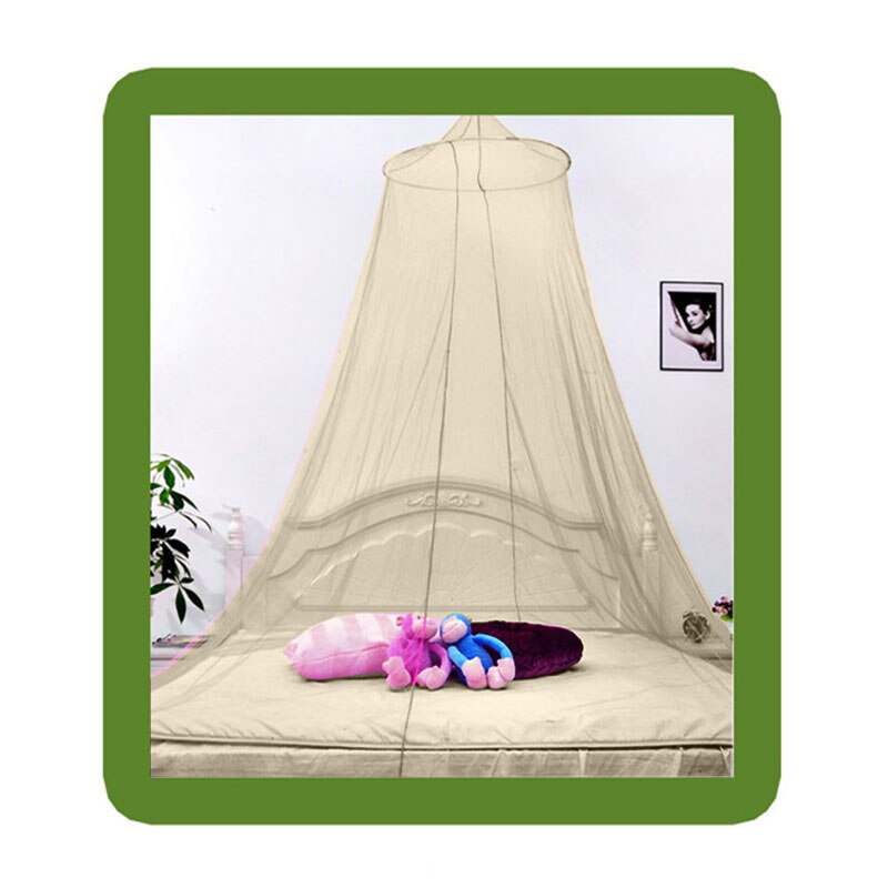 Summer Princess Mosquito Net Round Ceiling Hanging Dormitory Bed Nets HFing: Beige