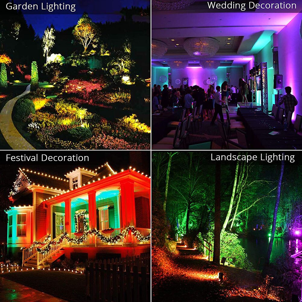 35W Led Spotlight Rgb Flood Light Outdoor/Indoor Met App Controle Muziek Sync Timer Dimmen Licht Kleur Veranderende schijnwerper