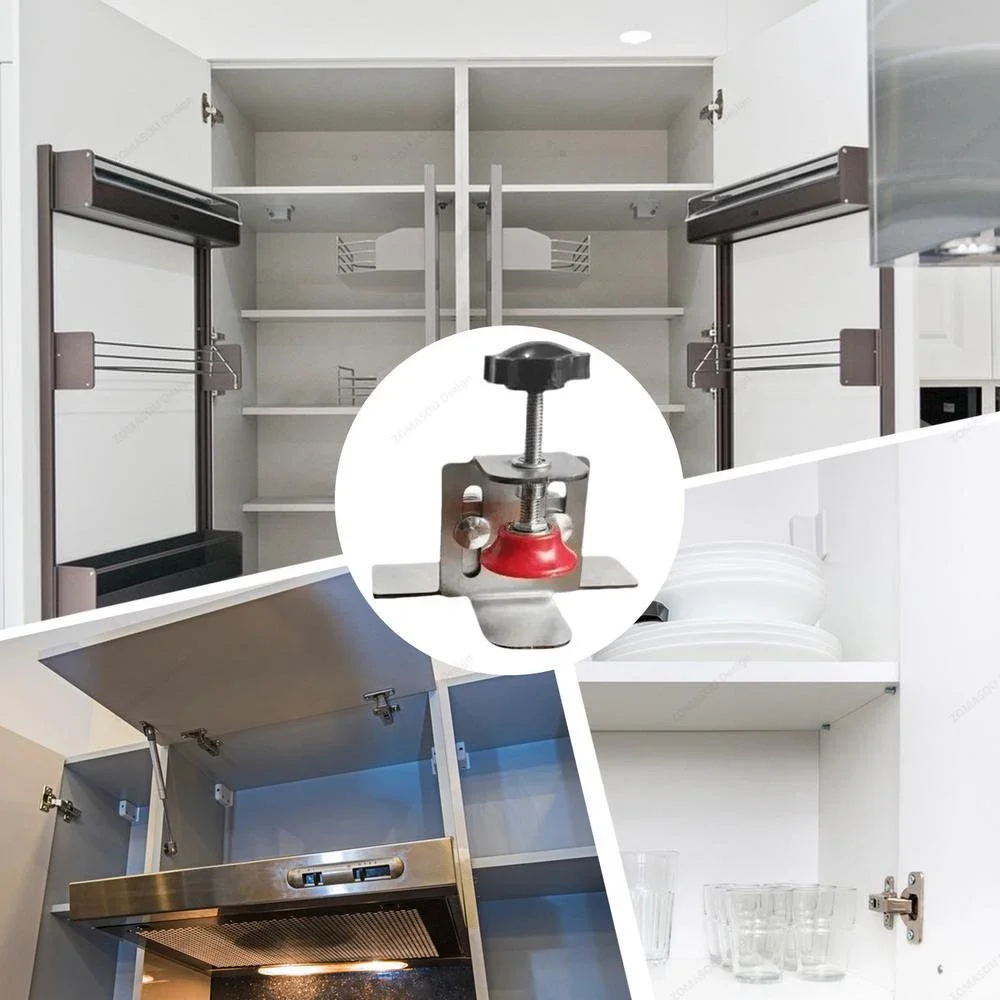 Montering av skapdørposisjonering skapramme skjult dør rustfritt stål husholdningsmonteringsjigg treverkverktøy