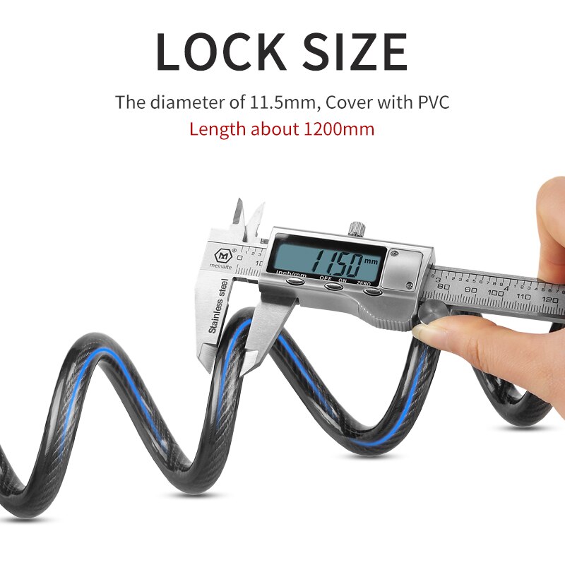 Alarm Lock For Bicycle Motorcycle Steel Cable Bike Lock Cycling Bike Cable Lock Anti-theft Security Wire Bicycle Lock Alarm