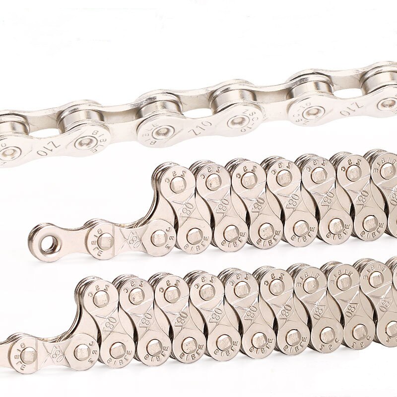 Bicycle Chain 6 7 8 9 10 11 12 Speed MTB Bike Electroplated Silver Chain Road Bicycle Chains Part 116 Links