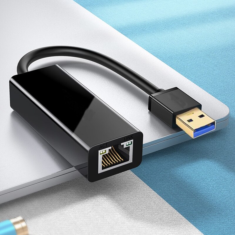 USB to Ethernet Adapter USB 3.0 Hub to Gigabit Ethernet LAN RJ45 Network Card Adapter for Windows PC Laptop