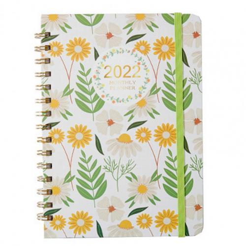 2022 A5 Daily Plan Notebook Schedule Book Notebook Stationery School Agenda Notepad Student Planner Coil Day Planning Notebook: White
