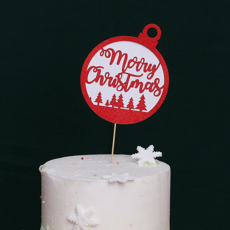 Træ julekage dekoration belyst træhus hus kage dekoration slæde julemanden kage kort jul