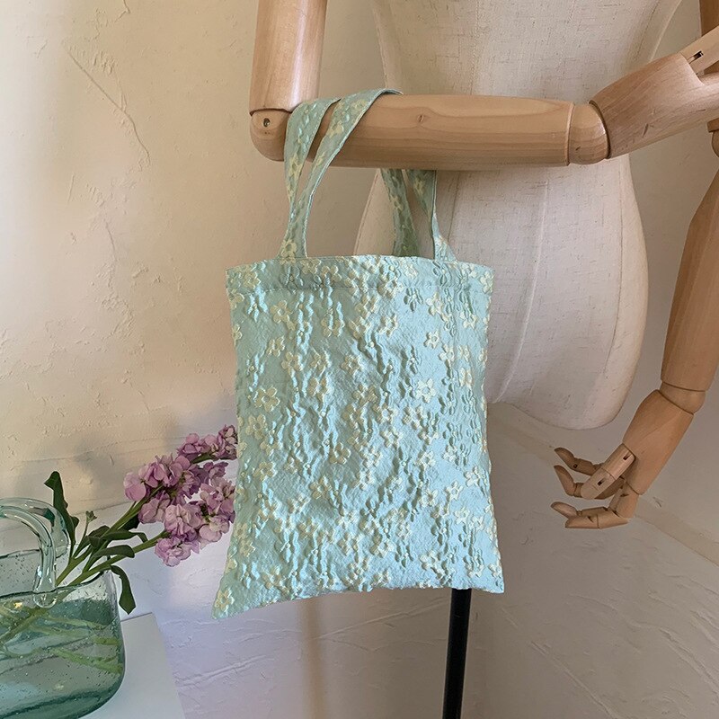 Vintage Doek Vrouwen Kleine Handtassen Jacquard Stof Dames Mini Handvat Tote Tas Mode Bloem Vrouwelijke Evening Clutch Purse: C
