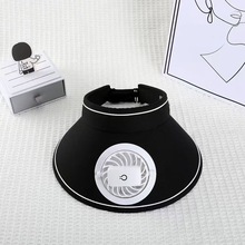 Sonnenhut für Männer und Frauen mit Ventilator, draussen-Visierhut mit Solar--/USB-betriebenem Ventilator, UV-Schutz, breite Krempe, Kühlhut, Camping-Sonnenkappe: Silber