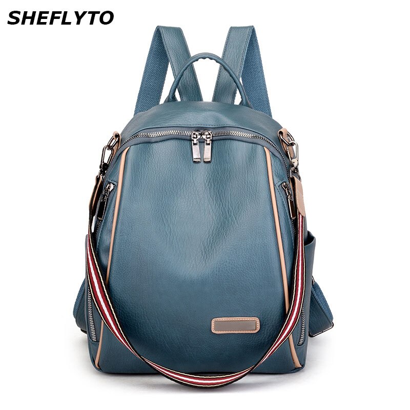 mochilas de cuero PU bolsos escolares para mujeres adolescentes mochilas para ordenador portátil de impermeables bolsas de viaje mochila femenina