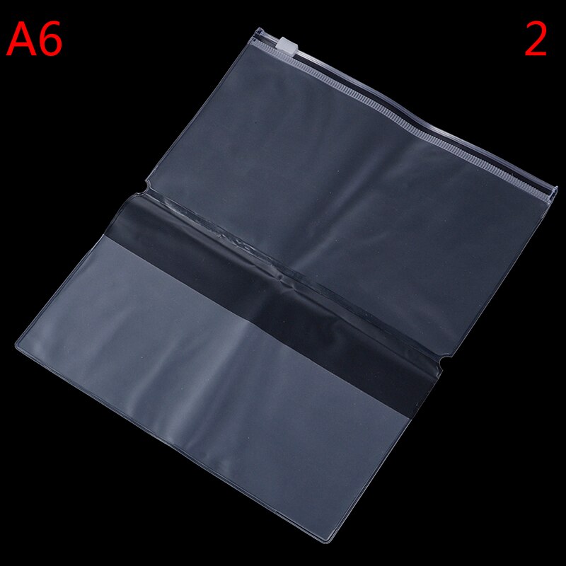 1PC A5/A6 Loose-leaf PVC Matte Organizer Clear Plastic Storage Pouch Bag Collection Folder Card Zipper Bag Portable Stationery