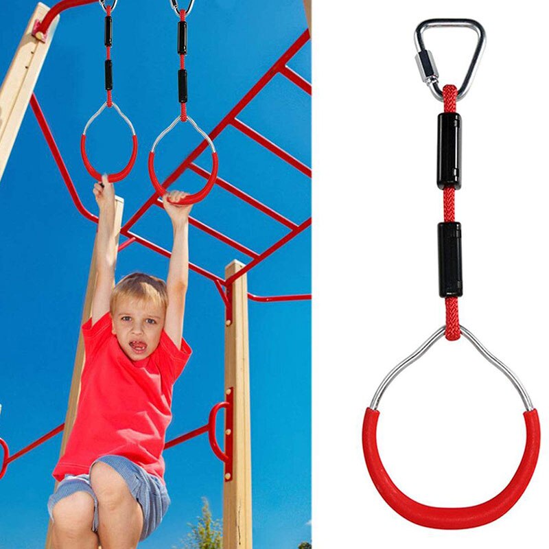 Farverige gynge gymnastikringe udendørs baghave legesæt legepladsudstyr forhindringsring til børnetræningstilbehør