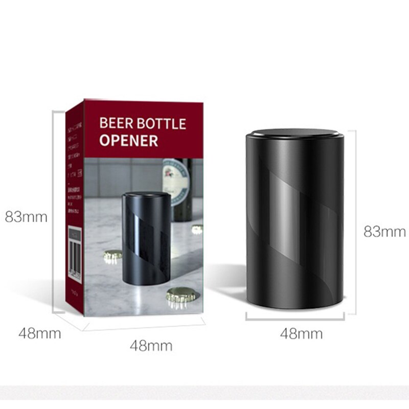 Apribottiglie magnetico automatico per birra Push Down Apribottiglie per vino Utensili da bar portatili Gadget da cucina Regalo per feste: Default Title