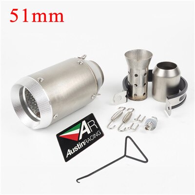 Carbon Fiber Escape System with DB kille Universal 51MM 60MM AR Austin Racing Motorcycle Exhaust Pipe For GSXR600 Z1000 ER6N K7: M