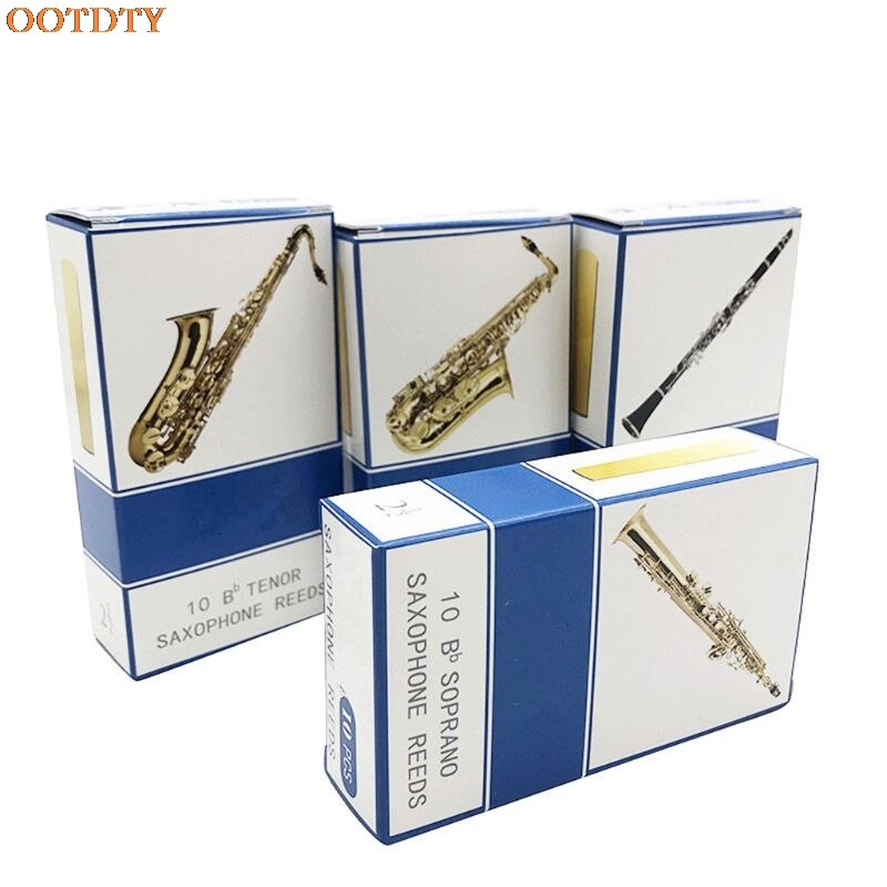 10 stuks/set alt/sopraan/tenorsaxofoon rieten sterkte 2.5 bb klarinet riet