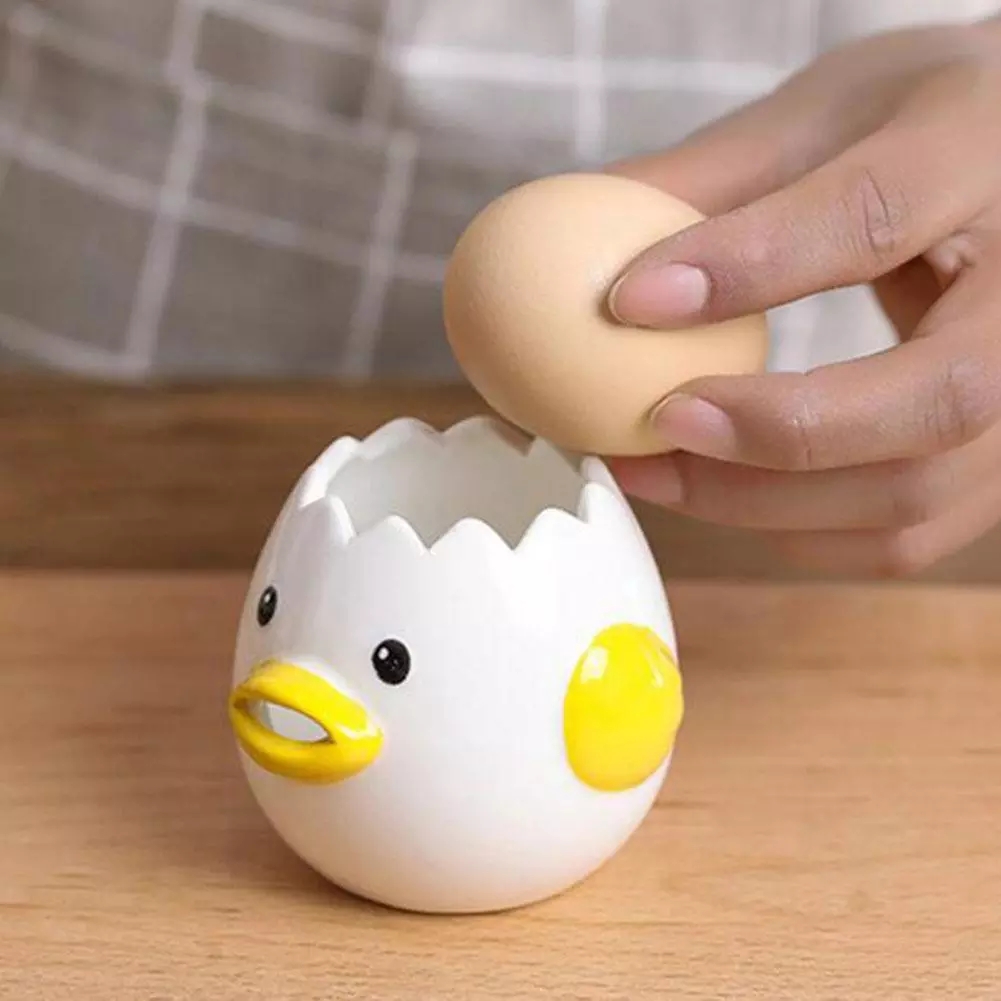 Egg Separator Chicken Egg Yolk White Separator Ceramics Chick Egg Separator Dining Cooking Kitchen Gadget Tools CF-154