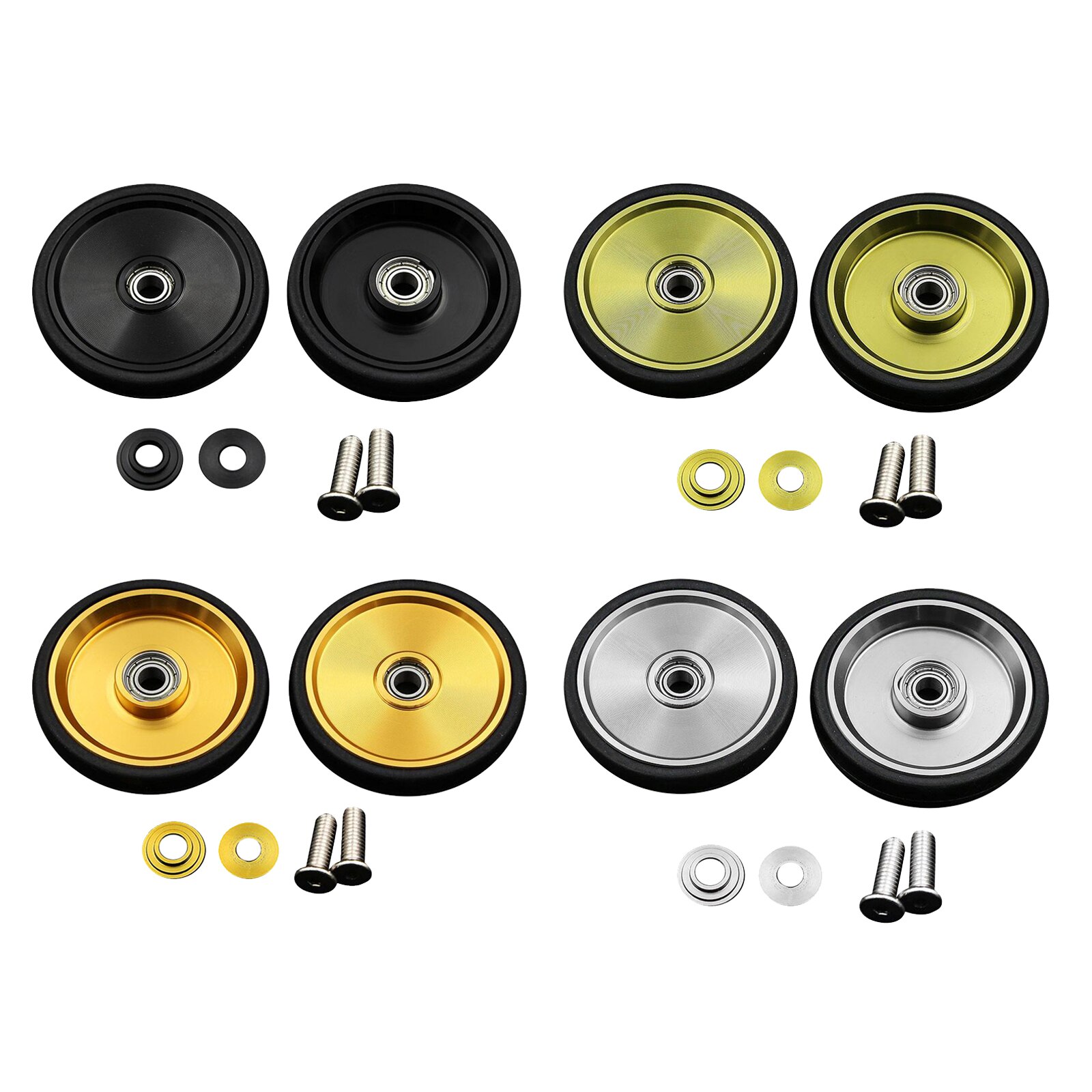 Juego de recambios para bicicleta plegable Brompton, rueda fácil de modificar, Easywheels plegables de 2,17 pulgadas, 2 uds.