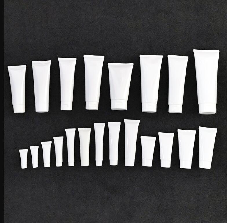 100 pcs Trasporto Libero 50 100 120 150 200 g Bianco Imballaggio di plastica Tubo Bottiglia di Vibrazione Tappo di Gel crema lozione contenitore vuoto di tenuta