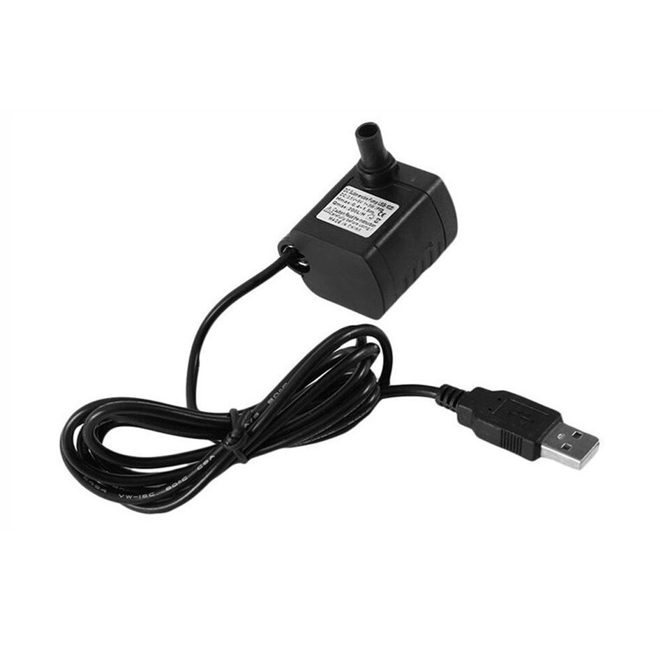VOGVIGO DC3.5-9V 3W Brushless DC Submersible Water Pump USB Fountain Fish Tank Pump Usb Air Pump