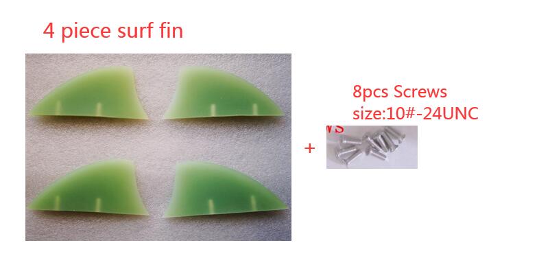 Twin-tip kiteboard finner drage bord fin kite surfing bord surf finner surfing finner tilbehør quad sæt: Med skruer