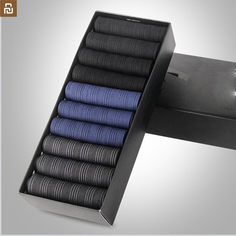 10 pairs/box xiaomi socks men's summer ultra-thin socks solid color Middle length stockings comfortable