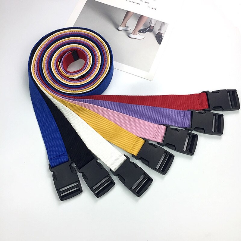 Plastic Riem Lange Canvas Riem Nylon Tailleband Plastic Gesp Taille Riemen Outdoors Casual Accessoires 1Pc